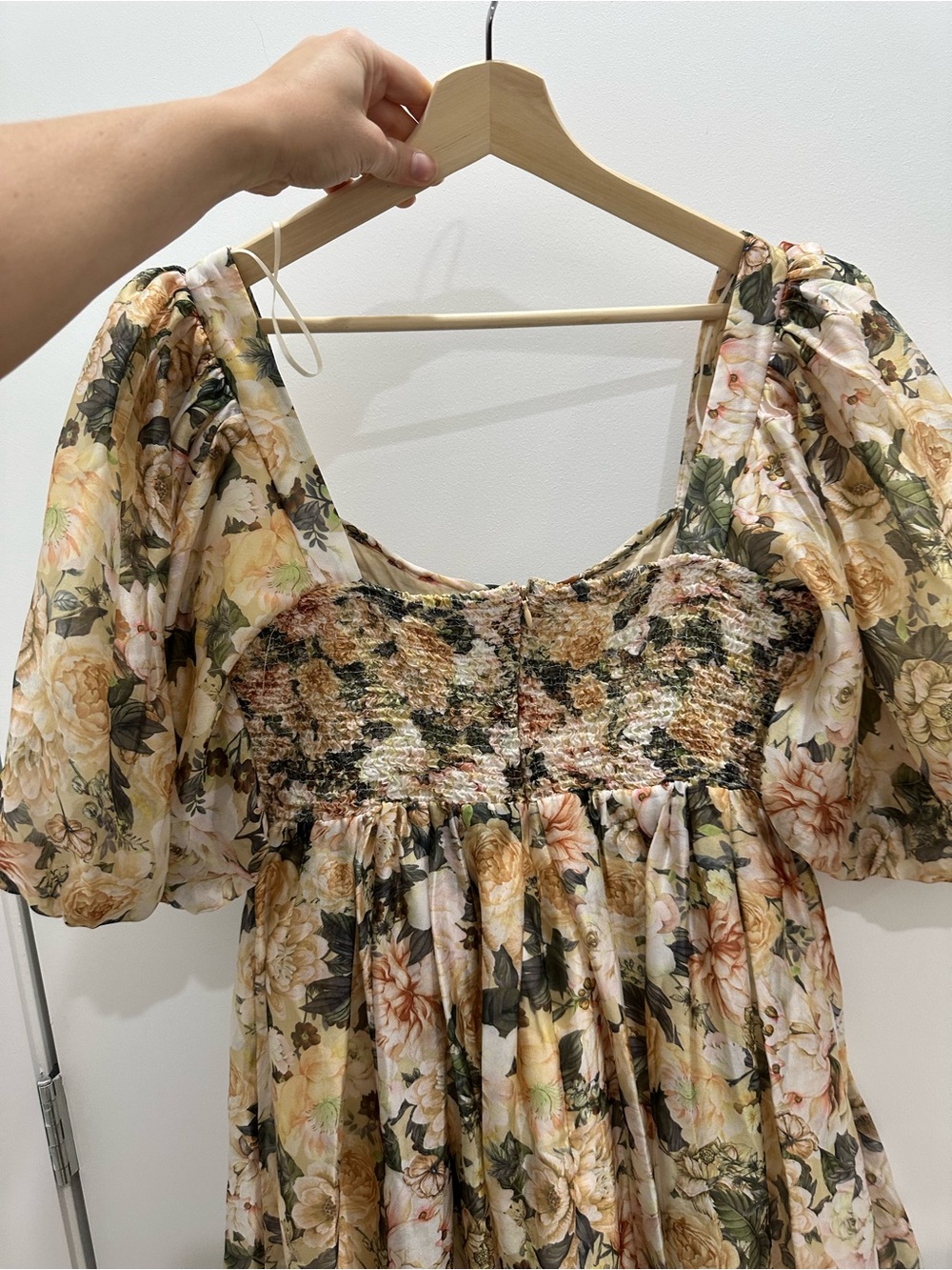 Worth Yellow Floral Maxi Dress with Puff Sleeves - Picture 8 of 9